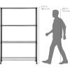 imageIRIS USA 4Tier Shelves 48quotL x 18quotW x 73quotH Up to 1200 lb Adjustable Garage Shelving Heavy Duty Metal Storage Shelves Wire Rack Removable Locking Wheel Shed Office Kitchen Garage Organizer Shelf4Tier