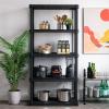 imageIRIS USA 4Tier Shelves 48quotL x 18quotW x 73quotH Up to 1200 lb Adjustable Garage Shelving Heavy Duty Metal Storage Shelves Wire Rack Removable Locking Wheel Shed Office Kitchen Garage Organizer Shelf5Tier