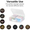 imageIRIS USA 4quot x 6quot Photo Storage Box Craft Keeper 2Pack Transparent Handle Container with 16 Organization Cases for Pictures Crafts Scrapbooking Stationery Storage and Organization ClearClear
