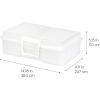 imageIRIS USA 4quot x 6quot Photo Storage Box Craft Keeper 2Pack Transparent Handle Container with 16 Organization Cases for Pictures Crafts Scrapbooking Stationery Storage and Organization ClearClear