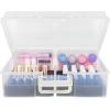 imageIRIS USA 4quot x 6quot Photo Storage Box Craft Keeper 2Pack Transparent Handle Container with 16 Organization Cases for Pictures Crafts Scrapbooking Stationery Storage and Organization ClearClear