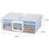 imageIRIS USA 4quot x 6quot Photo Storage Box Craft Keeper 2Pack Transparent Handle Container with 16 Organization Cases for Pictures Crafts Scrapbooking Stationery Storage and Organization ClearClear
