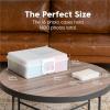imageIRIS USA 4quot x 6quot Photo Storage Box Craft Keeper 2Pack Transparent Handle Container with 16 Organization Cases for Pictures Crafts Scrapbooking Stationery Storage and Organization ClearPearl