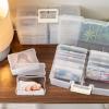 imageIRIS USA 4quot x 6quot Photo Storage Box Craft Keeper 2Pack Transparent Handle Container with 16 Organization Cases for Pictures Crafts Scrapbooking Stationery Storage and Organization ClearClear