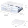 imageIRIS USA 4quot x 6quot Photo Storage Box Craft Keeper 2Pack Transparent Handle Container with 16 Organization Cases for Pictures Crafts Scrapbooking Stationery Storage and Organization ClearClear