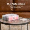 imageIRIS USA 4quot x 6quot Photo Storage Box Craft Keeper 2Pack Transparent Handle Container with 16 Organization Cases for Pictures Crafts Scrapbooking Stationery Storage and Organization ClearClear