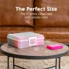 imageIRIS USA 4quot x 6quot Photo Storage Box Craft Keeper 2Pack Transparent Handle Container with 16 Organization Cases for Pictures Crafts Scrapbooking Stationery Storage and Organization ClearMulticolorPearl