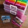 imageIRIS USA 4quotx 6quot Photo Storage Box Container Keeper Organizer 2Pack Main Container with 16 Organization Cases for Pictures Crafts Scrapbooking Stationery Protection Organization MulticolorClear