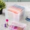 imageIRIS USA 5quot x 7quot Photo Storage Craft Keeper Main Container with 6 Organization Cases For Pictures Crafts Scrapbooking Stationery Storage Protection and Organization ClearClear  small