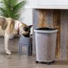 imageIRIS USA Airtight Dog Food Storage Container Up to 25 lbs Premium 60 Improved Airtightness with Seal ampamp Air Valve 2 Cup Scoop Removable Wheels Keep Fresh Pet Food Bin Holder BlackBlack Lid