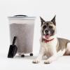 imageIRIS USA Airtight Dog Food Storage Container Up to 25 lbs Premium 60 Improved Airtightness with Seal ampamp Air Valve 2 Cup Scoop Removable Wheels Keep Fresh Pet Food Bin Holder BlackBlack Lid