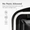 imageIRIS USA Airtight Dog Food Storage Container WeatherPro Up to 25 lbs Removable Wheels for Dog Cat Bird and Other Pet Food Storage Bin Keep Fresh Translucent Body Made in USA ClearBlackClearBlack