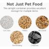 imageIRIS USA Airtight Dog Food Storage Container WeatherPro Up to 25 lbs Removable Wheels for Dog Cat Bird and Other Pet Food Storage Bin Keep Fresh Translucent Body Made in USA ClearBlackClearBlack