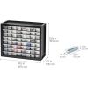 imageIRIS USA Bead Organizer Storage Bin Drawer Cabinet 64Drawer Plastic Organization Chest for Screws Bolts Nails Hardware Small Parts Electronics Charm Tools Scrapbook Art Craft Hobby Supplies  WhiteBlack