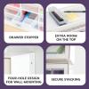 imageIRIS USA Bead Organizer Storage Bin Drawer Cabinet 64Drawer Plastic Organization Chest for Screws Bolts Nails Hardware Small Parts Electronics Charm Tools Scrapbook Art Craft Hobby Supplies  WhiteWhite