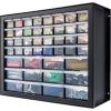 imageIRIS USA Bead Organizer Storage Bin Drawer Cabinet 64Drawer Plastic Organization Chest for Screws Bolts Nails Hardware Small Parts Electronics Charm Tools Scrapbook Art Craft Hobby Supplies  WhiteBlack
