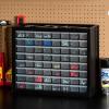 imageIRIS USA Bead Organizer Storage Bin Drawer Cabinet 64Drawer Plastic Organization Chest for Screws Bolts Nails Hardware Small Parts Electronics Charm Tools Scrapbook Art Craft Hobby Supplies  WhiteBlack