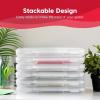 imageIRIS USA Board Game Storage Organizer Portable Plastic Project Case Box with SnapTight Latch 10Pack Bin for Puzzles Magazine Craft Hobby Art Supplies Fits 85quot x 11quot and A4 Papers Slim ClearSlim 10  Pack