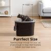 imageIRIS USA Cat Litter Box Large Top Entry with Litter Catching Lid and Scoop Dog Proof Enclosed Cat Litter Box GrayWhiteBlack