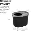 imageIRIS USA Cat Litter Box Large Top Entry with Litter Catching Lid and Scoop Dog Proof Enclosed Cat Litter Box GrayWhiteBlack