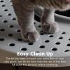 imageIRIS USA Cat Litter Box Large Top Entry with Litter Catching Lid and Scoop Dog Proof Enclosed Cat Litter Box GrayWhiteBlack