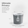 imageIRIS USA Cat Litter Box Large Top Entry with Litter Catching Lid and Scoop Dog Proof Enclosed Cat Litter Box GrayWhiteGray