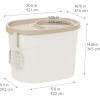 imageIRIS USA Cat Litter Box Large Top Entry with Litter Catching Lid and Scoop Dog Proof Enclosed Cat Litter Box GrayWhiteWhite
