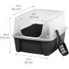 imageIRIS USA Open Top Cat Litter Tray with Scoop and Scatter Shield Black  10 Lbs  1275 Qt WeatherPro Airtight Pet Food Storage Container Set Sturdy Easy to Clean Keep Pests Out ClearBlack
