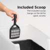 imageIRIS USA Open Top Cat Litter Tray with Scoop and Scatter Shield Black  10 Lbs  1275 Qt WeatherPro Airtight Pet Food Storage Container Set Sturdy Easy to Clean Keep Pests Out ClearBlack