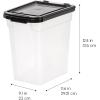 imageIRIS USA Open Top Cat Litter Tray with Scoop and Scatter Shield Black  10 Lbs  1275 Qt WeatherPro Airtight Pet Food Storage Container Set Sturdy Easy to Clean Keep Pests Out ClearBlack