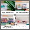 imageIRIS USA Pencil Case Box Storage Container for Organizing with Snap Lid 10Pack Big Capacity Stackable Plastic Pen Pouch for Craft Hobby Art Supplies Journaling Stationery Sticker Clear SmallMedium  10 Pack