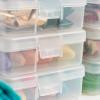 imageIRIS USA Pencil Case Box Storage Container for Organizing with Snap Lid 10Pack Big Capacity Stackable Plastic Pen Pouch for Craft Hobby Art Supplies Journaling Stationery Sticker Clear SmallSmall  18 Pack