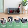 imageIRIS USA Stackable Storage Bins Open Front Medium  3 Pack Heavy Duty Garage Organization Storage Bin Tools Garden Hose Household Product Wide Open Front Interlocked Secure Stacking GrayLarge  Single