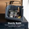 imageIRIS USA Stackable Storage Bins Open Front Medium  3 Pack Heavy Duty Garage Organization Storage Bin Tools Garden Hose Household Product Wide Open Front Interlocked Secure Stacking GrayMedium  3 Pack