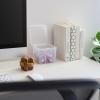 imageIRIS USA Vertical Storage Container Bin for Home ampamp Office Organization Large Tall SpaceSaving Big Capacity Stackable Plastic Organizer Box for Stationery Pantry Cosmetics ampamp More Clear 6 PackSmall