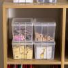 imageIRIS USA Vertical Storage Container Bin for Home ampamp Office Organization Large Tall SpaceSaving Big Capacity Stackable Plastic Organizer Box for Stationery Pantry Cosmetics ampamp More Clear 6 PackSmall