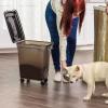imageIRIS USA WeatherPro Airtight Dog Food Storage Container Up to 22 lbs Attachable Wheels For Dog Cat Bird and Other Pet Food Storage Bin Keep Fresh Easy Mobility BPA Free SmokeSmokeBlack
