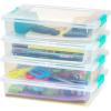 imageIRIS USA 2 Qt Plastic Storage Bins Containers with Lids 6 Pack Sensory Bin Craft Storage Craft Organizers and Storage Organizing Container for Home Office and Art Supplies Stackable Clear6 Qt  4 Pack