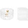 imageIRIS USA 24quot Exercise 4Panel Pet Playpen with Door and Square Training Pad Holder Set Dog Playpen ampamp Potty Pad Holder for Puppies and Small Dogs Easy Assemble Easy Storing Floor Protection BlackWhite