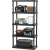 imageIRIS USA 4Tier Shelves 48quotL x 18quotW x 73quotH Up to 1200 lb Adjustable Garage Shelving Heavy Duty Metal Storage Shelves Wire Rack Removable Locking Wheel Shed Office Kitchen Garage Organizer Shelf5Tier