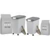 imageIRIS USA Airtight Dog Food Storage Container 30lbs  40lbs Combo Attachable Wheels for Dog Cat Bird and other Pet Food Storage Bin Keep Fresh Easy Mobility BPA Free GrayDark Gray