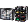 imageIRIS USA Bead Organizer Storage Bin Drawer Cabinet 64Drawer Plastic Organization Chest for Screws Bolts Nails Hardware Small Parts Electronics Charm Tools Scrapbook Art Craft Hobby Supplies  WhiteBlack