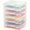 imageIRIS USA Board Game Storage Organizer Portable Plastic Project Case Box with SnapTight Latch 10Pack Bin for Puzzles Magazine Craft Hobby Art Supplies Fits 85quot x 11quot and A4 Papers Slim ClearThick 6  Pack