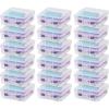 imageIRIS USA Pencil Case Box Storage Container for Organizing with Snap Lid 10Pack Big Capacity Stackable Plastic Pen Pouch for Craft Hobby Art Supplies Journaling Stationery Sticker Clear SmallSmall  18 Pack