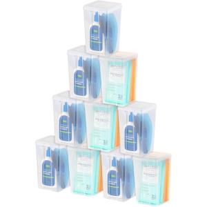 imageIRIS USA Vertical Storage Container Bin for Home ampamp Office Organization Large Tall SpaceSaving Big Capacity Stackable Plastic Organizer Box for Stationery Pantry Cosmetics ampamp More Clear 6 PackMedium