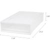image275 Qt Plastic Under Bed Storage Stackable Organizer Bin Container with Sliding Organizer Drawers 2Pack MultiPurpose for Clothes Shoes Clothing Bedding White
