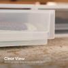 image275 Qt Plastic Under Bed Storage Stackable Organizer Bin Container with Sliding Organizer Drawers 2Pack MultiPurpose for Clothes Shoes Clothing Bedding White