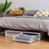 image275 Qt Plastic Under Bed Storage Stackable Organizer Bin Container with Sliding Organizer Drawers 2Pack MultiPurpose for Clothes Shoes Clothing Bedding White