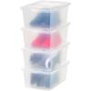 imageIRIS USA 20Pack Storage Bins with Lids 6 Quart Shoe Boxes Clear Stackable Containers Organize Shoes Closet Shelves Classroom Organization Teacher Tools Game Storage  BPAFree Plastic15 Qt  4 Pack