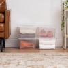 imageIRIS USA 20Pack Storage Bins with Lids 6 Quart Shoe Boxes Clear Stackable Containers Organize Shoes Closet Shelves Classroom Organization Teacher Tools Game Storage  BPAFree Plastic15 Qt  4 Pack